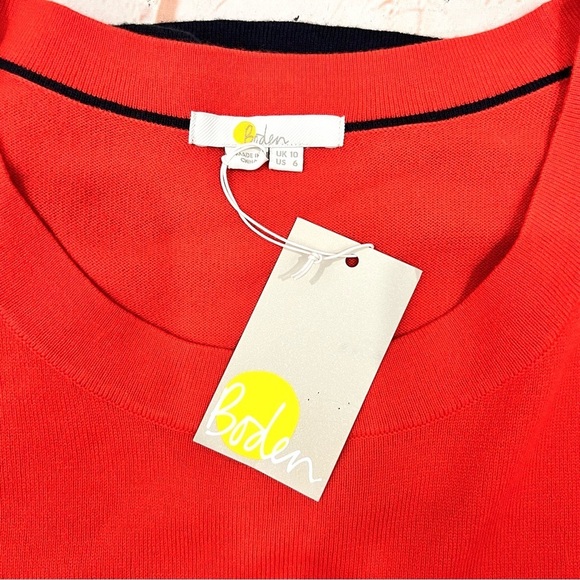 Boden Retro Trudy Stripe Bell Sleeve Wool Blend Mod Knit Sweater Scooter Dress - Picture 7 of 12